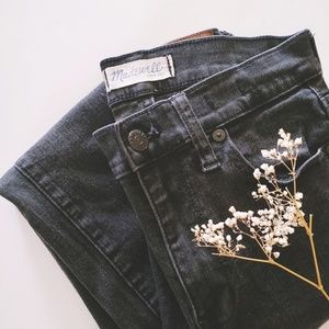 Madewell High Riser Skinny Jeans Faded Black